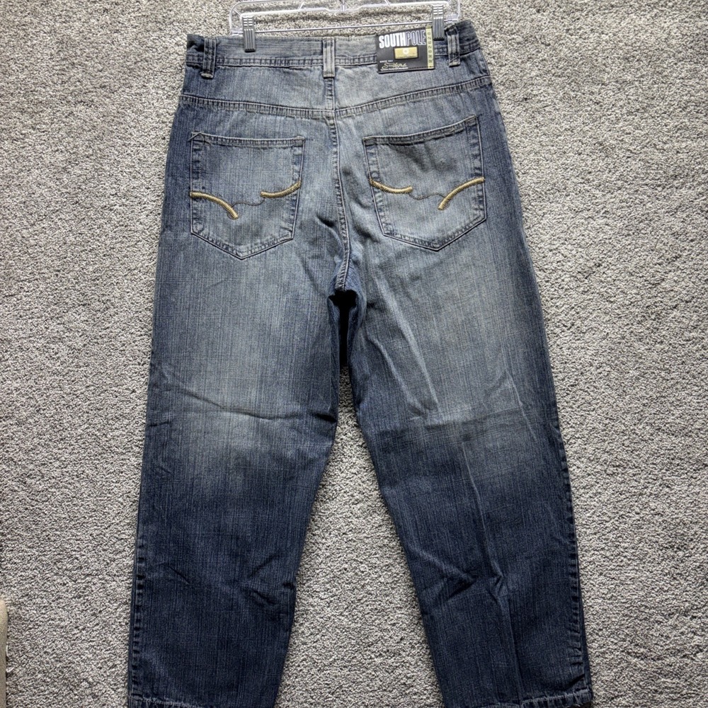 Vintage Southpole Jeans Mens 36x32 Denim Faded Baggy Skater Hip Hop‎ Grunge GOLD